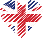 Logo of Best Sites for Dating - UK, Heart Shaped Image of UK flag.