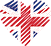 Logo of Best Sites for Dating UK, Heart Shaped Image of UK flag.
